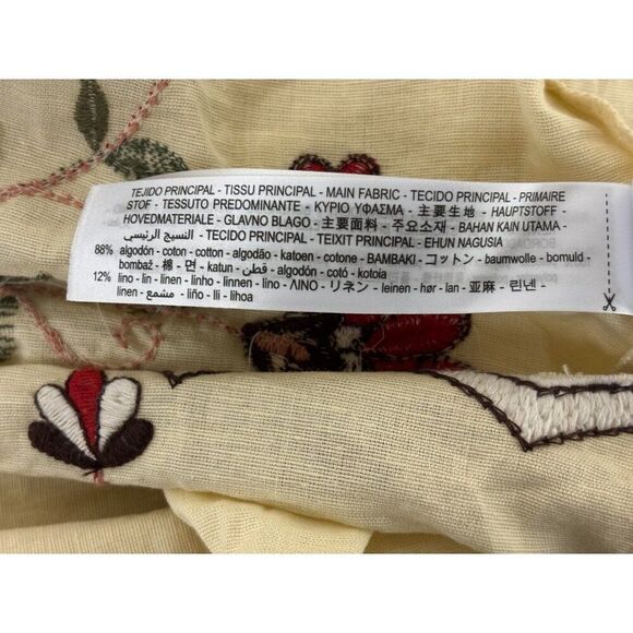 Zara Womens Embroidered Dress Size S Beige Ivory Crochet Floral 6895/003 NWT - Picture 10 of 16